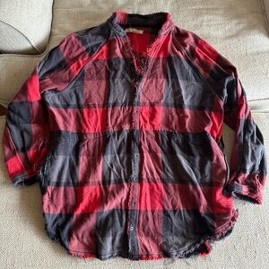 Free people flannel top- Large